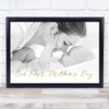 Black & White Photo & Text 1st Mother's Day Personalized Gift Art Print