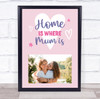 Home Is Where Mum Is Typographic Photo Personalized Gift Art Print