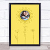 Love You Flowers Yellow Gold Female Mum Photo Personalized Gift Art Print