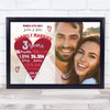 3 Years 3rd Anniversary Wedding Heart Photo Personalized Gift Art Print