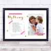 Favourite Things About My Mummy List Photo Scrapbook Personalized Gift Art Print