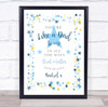 You're Like A Dad To Me Star Frame Blue Personalized Wall Art Gift Print