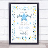 You're Like A Dad To Me Star Frame Blue Personalized Wall Art Gift Print