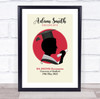 Red Circle Man With Graduation Hat Congratulations Personalized Gift Print Red Circle Man With Graduation Hat Congratulations Personalized Gift Print