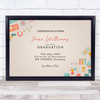 Science Background Congratulations Graduation Personalized Wall Art Gift Print