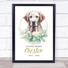 Labrador Dog Pet Memorial Forever In Our Hearts Personalized Wall Art Gift Print