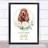 Spaniel Dog Pet Memorial Loving Memory Personalized Wall Art Gift Print