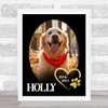 Full Photo Pet Memorial Name & Date Black Dog Cat Personalized Gift Print
