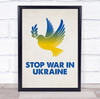 Stop War In Ukraine Peace Personalized Wall Art Gift Print