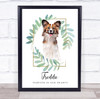 Papillon Brown Haired Memorial Forever In Our Hearts Personalized Gift Print