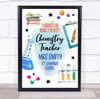 Thanks For Being The Best Chemistry Teacher Science Personalized Gift Print
