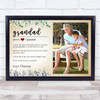 Dictionary Definition Photo Grandad Vintage Floral Personalized Gift Print