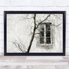 Black White Abstract Lines Architecture Wall Artistic Window Contrast Tree Print