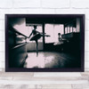 Ballet Ballerina Dancer Dance Dancing Black & White Backlight Light Shadow Print