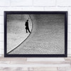 Guard Hat Street Foot Step Crossing Cobblestone Cobblestones Black & White Print