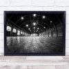 Hall Black & White Empty Big Floor Ceiling Storage Tilburg Vanishing Point Print
