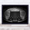 Hole Opening Dark Architecture Ring Circle Circular Black & White Building Print