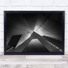 Modern Black & White Architecture Geometry Shapes Vignette Urban Cityscape Print