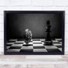 Still Life Black & White Black White Chessboard Chess Nut Shadow Stillness Print