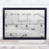 Tracks Road Way Car Transportation Street Aerial Snow Black & White Winter Print