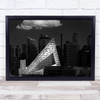 Architecture Skyline Cityscape City Black & White Metropolis Modern Cloud Print