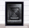 Conceptual Black & White Black White Repetition Time Machine Light Frames Print