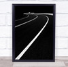 Portugal Oliveira De Frades Black & White Contrast Graphic Curve Road Way Print