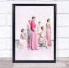Fashion Girls Six Pastel Colour Colors Dress Dresses Skirt Woman Wall Art Print