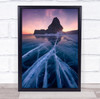 Ice Cold Winter Frost Frozen Landscape Lake Baikal Russia Sunset Wall Art Print