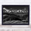 Landscape Mountains Poland Black & White Field Countryside Peaks Wall Art Print