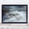 Moody Grey Landscape With House In The Fog Mists Smoke Landscape Wall Art Print