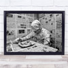 Paper News Newspaper Magazine Information Portrait Wrapped Spoon Wall Art Print