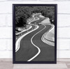 Road Winding Curves Croatia Meandering Meander Drive Driving Krk Wall Art Print