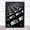Seat Seats Rows Black Dark Shadows Perspective Lines Light Space Wall Art Print