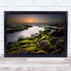 Sunrise Long exposure Turimetta Beach Mood Australia Ocean Green Wall Art Print