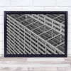 Windows Glass Black & White Pattern Architecture Abstract Shapes Wall Art Print