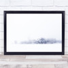 Winter Snow Fog Mist Frozen Frost House Abandoned White High key Wall Art Print