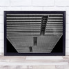 Architecture Abstract Perspective Black & White Pattern Hanging From The Print