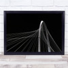 Ponte Reggio-Emilia-Stazione Calatrava Bianco Nero Panorama Wired Bridge Print