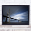 Bridge Vasco Da Gama Architecture Road Way Highway River Lisbon Wall Art Print