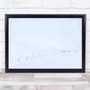High Key High-Key Landscape Winter Snow Cold Frost Frozen Fence Wall Art Print