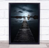 Nature Hungary Travel Lake Bokod Water Landscape Village Wooden Wall Art Print