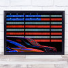 Street Flag Reflections NYC Cars Stars And Stripes Times Square Wall Art Print