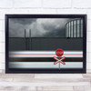 Train Railway Street Motion Colour Urban Industrial Stop ladder Wall Art Print