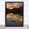 Landscape Trekking Nature Morning Sunrise Argentina mountain reflection Print
