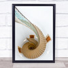 Architecture Stairs Door Staircase Spiral Handrail Swirl Twirl Wall Art Print