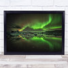 Aurora Borealis Northern Lights Sky Astronomy Stars Reflection Wall Art Print