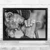 Black and white Portrait People Black And White Arbil The Time Wall Art Print