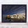 Boat Wreck Abandoned Sky Clouds Landscape Nature Snow Ice Cold Wall Art Print