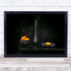 Dark Tomatoes Vase Yellow Still Life Bowl Vegetable Vegetables Wall Art Print